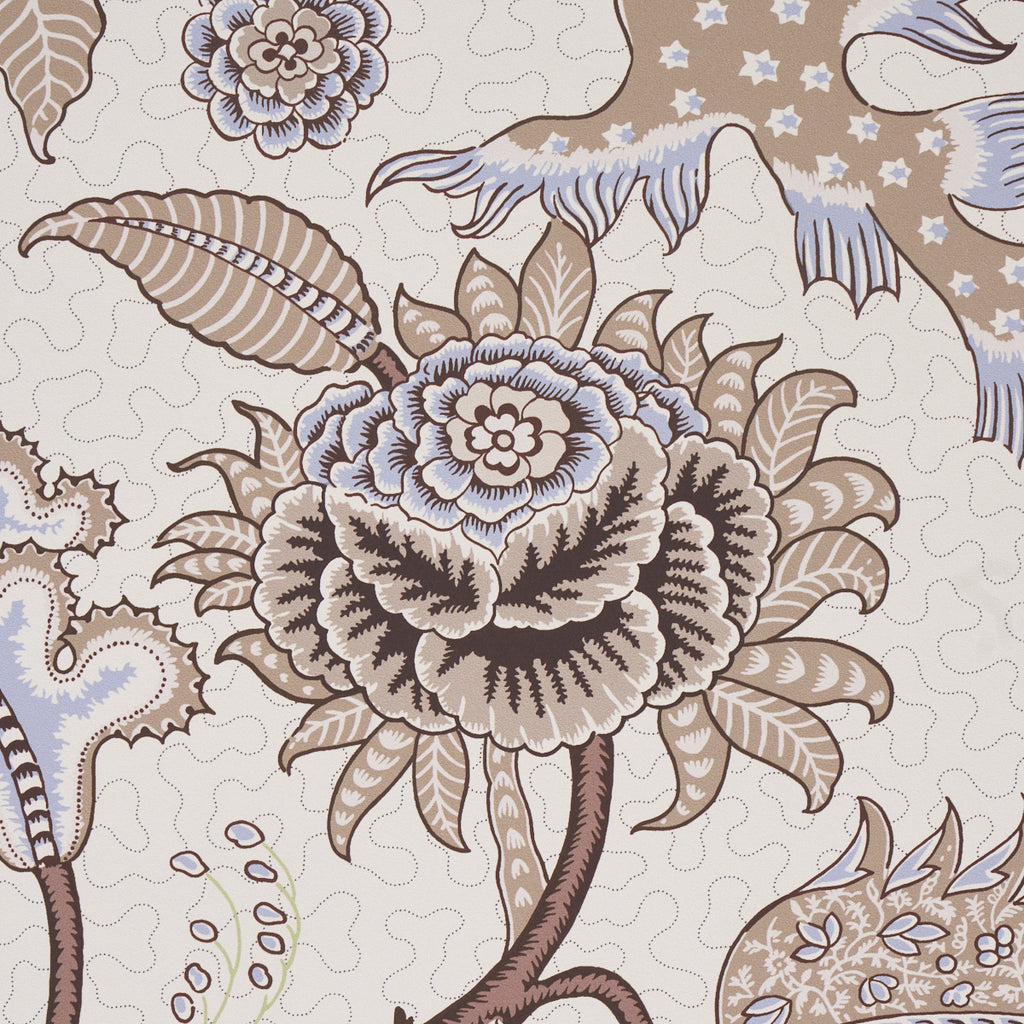 Sinhala Sidewall Stone Room Setting | Schumacher Wallpaper