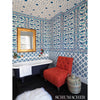 Taj Trellis Burnished Gilt Room Setting | Schumacher Wallpaper