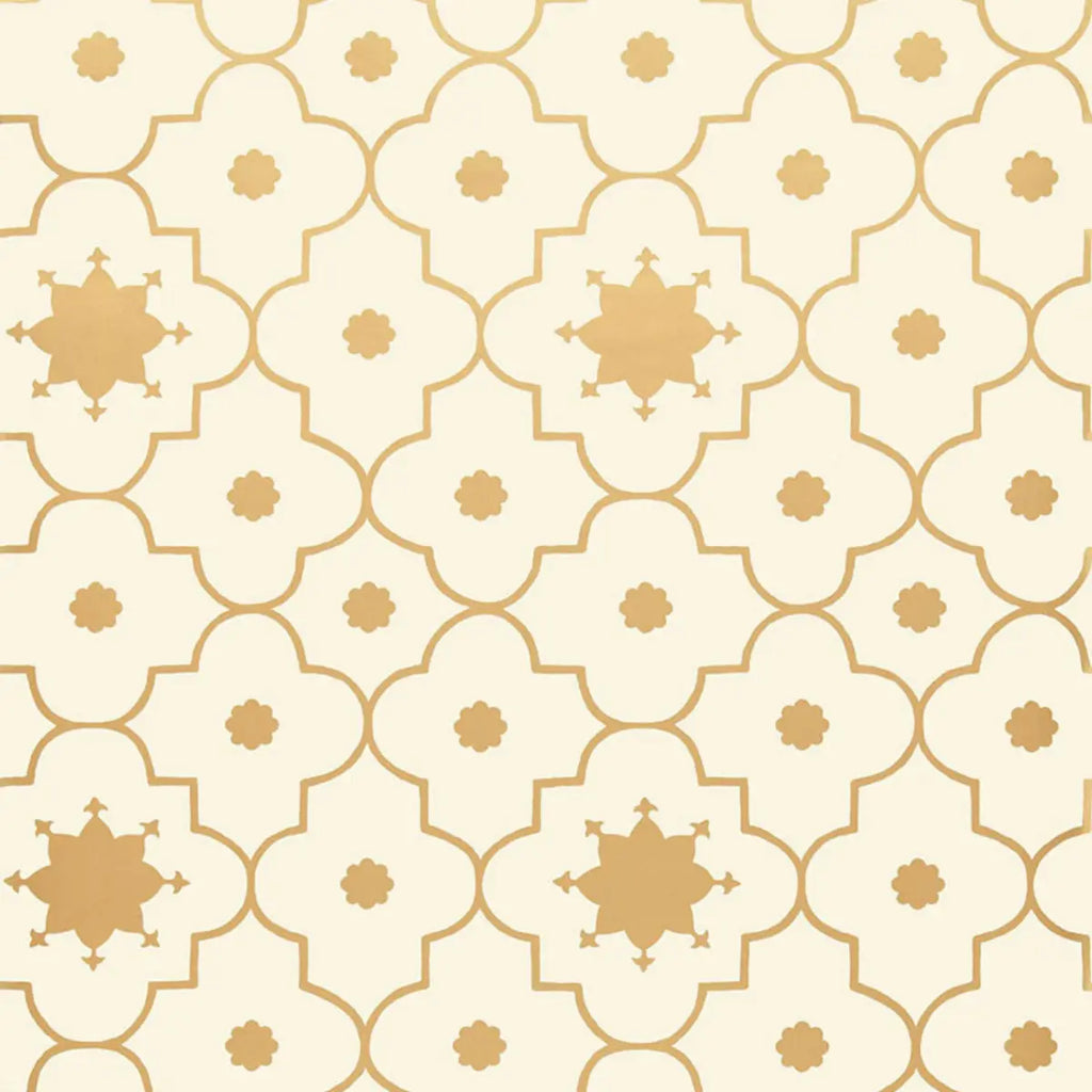 Taj Trellis - Burnished Gilt Wallpapers