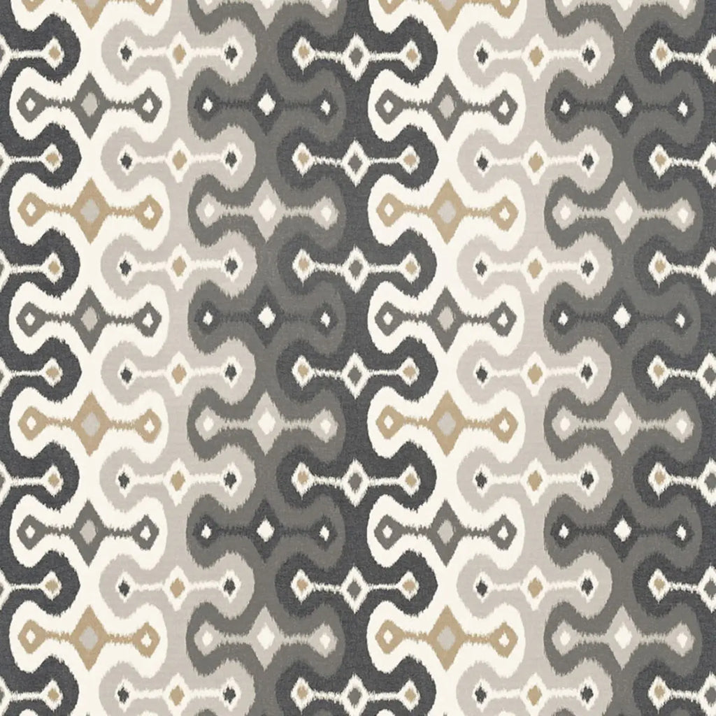 Darya Ikat Sidewall - Stone Wallpapers