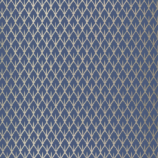 Mughal Leaf - Navy Wallcovering | Schumacher