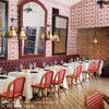 Sultan's Trellis Sepia Room Setting | Schumacher Wallpaper