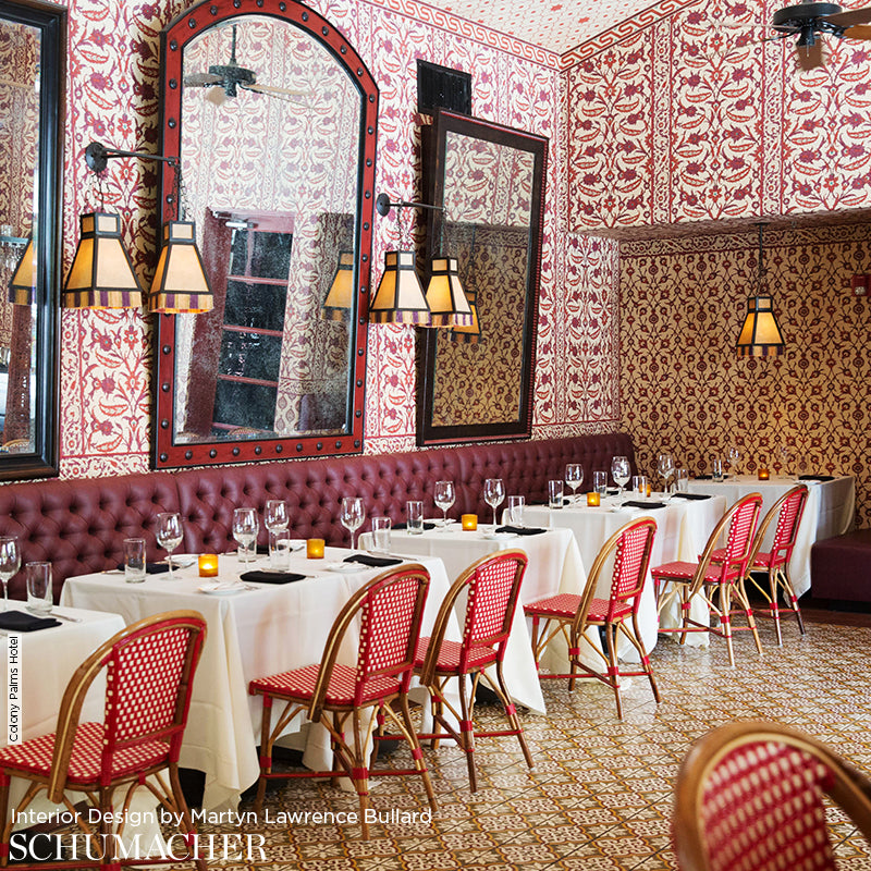 Schumacher Sultan'S Trellis Sepia Wallpaper by Schumacher