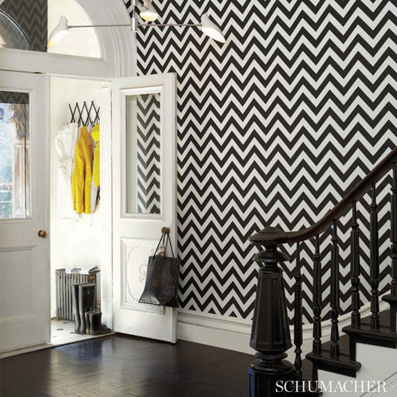 Fez Sepia Room Setting | Schumacher Wallpaper