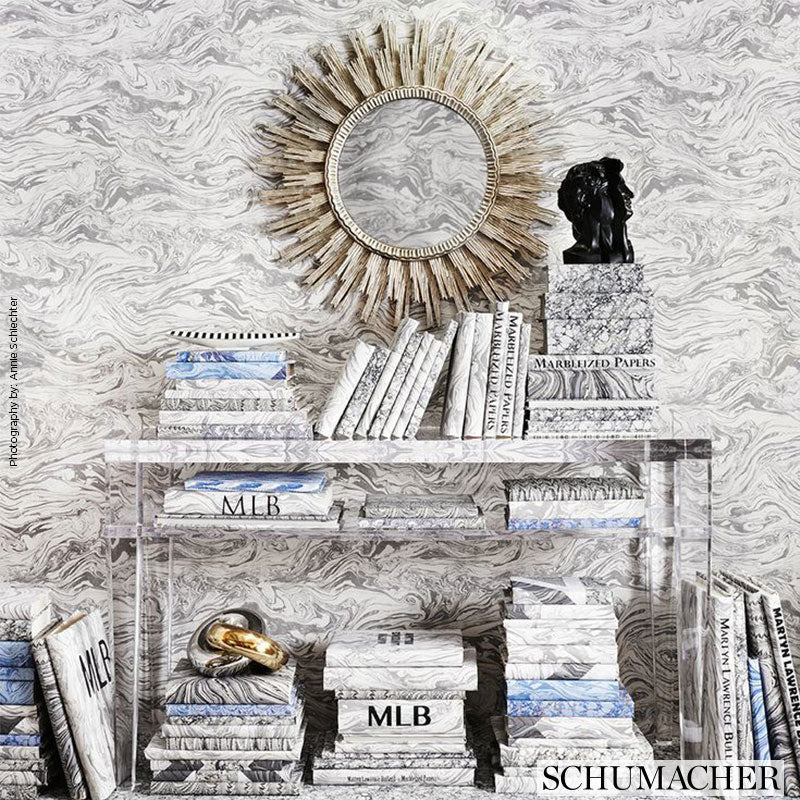 Romeo Carrara Room Setting | Schumacher Wallpaper