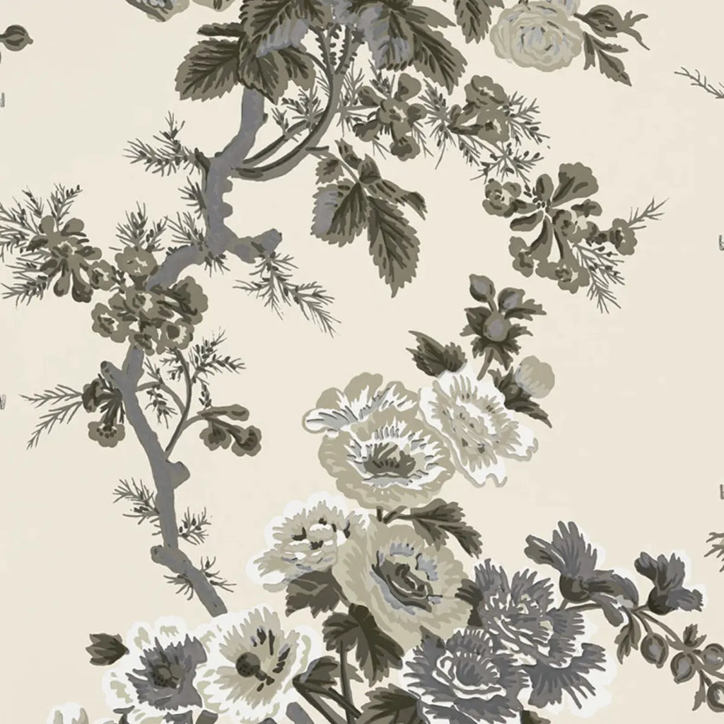Pyne Hollyhock - Charcoal Wallpapers