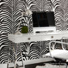 Zebra Palm Ebony Room Setting | Schumacher Wallpaper