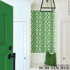 Zanzibar Trellis Jade Room Setting | Schumacher Wallpaper