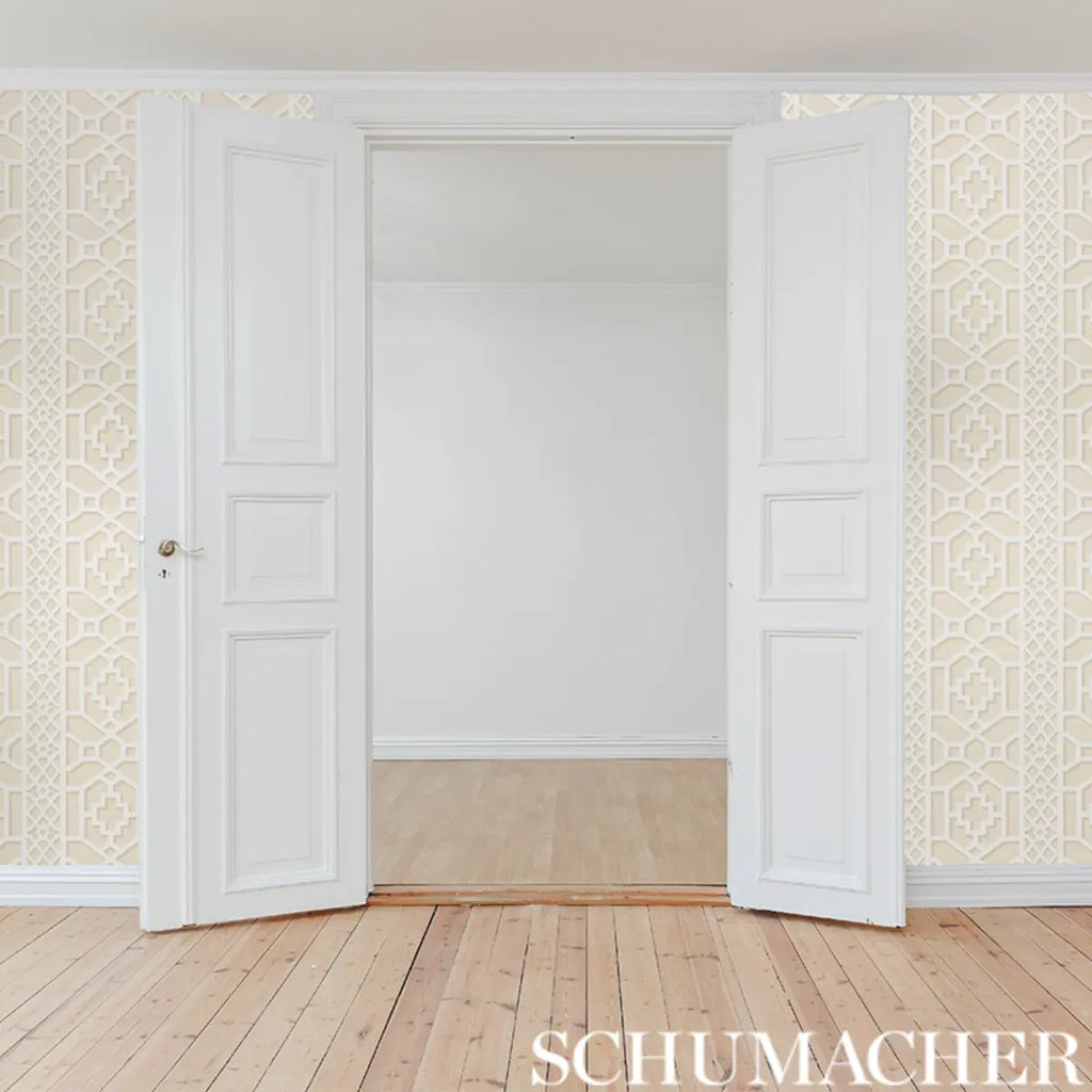 Zanzibar Trellis - Blush Wallpapers