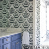 Vientiane Ikat - Indigo Wallpapers