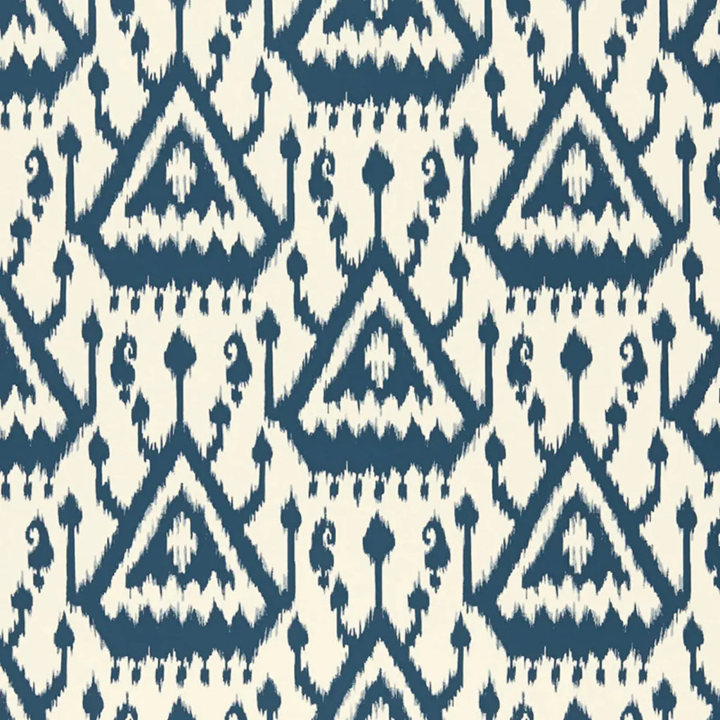 Vientiane Ikat - Indigo Wallpapers