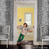 Iconic Leopard Ink Room Setting | Schumacher Wallpaper