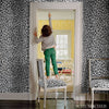 Iconic Leopard Graphite Room Setting | Schumacher Wallpaper
