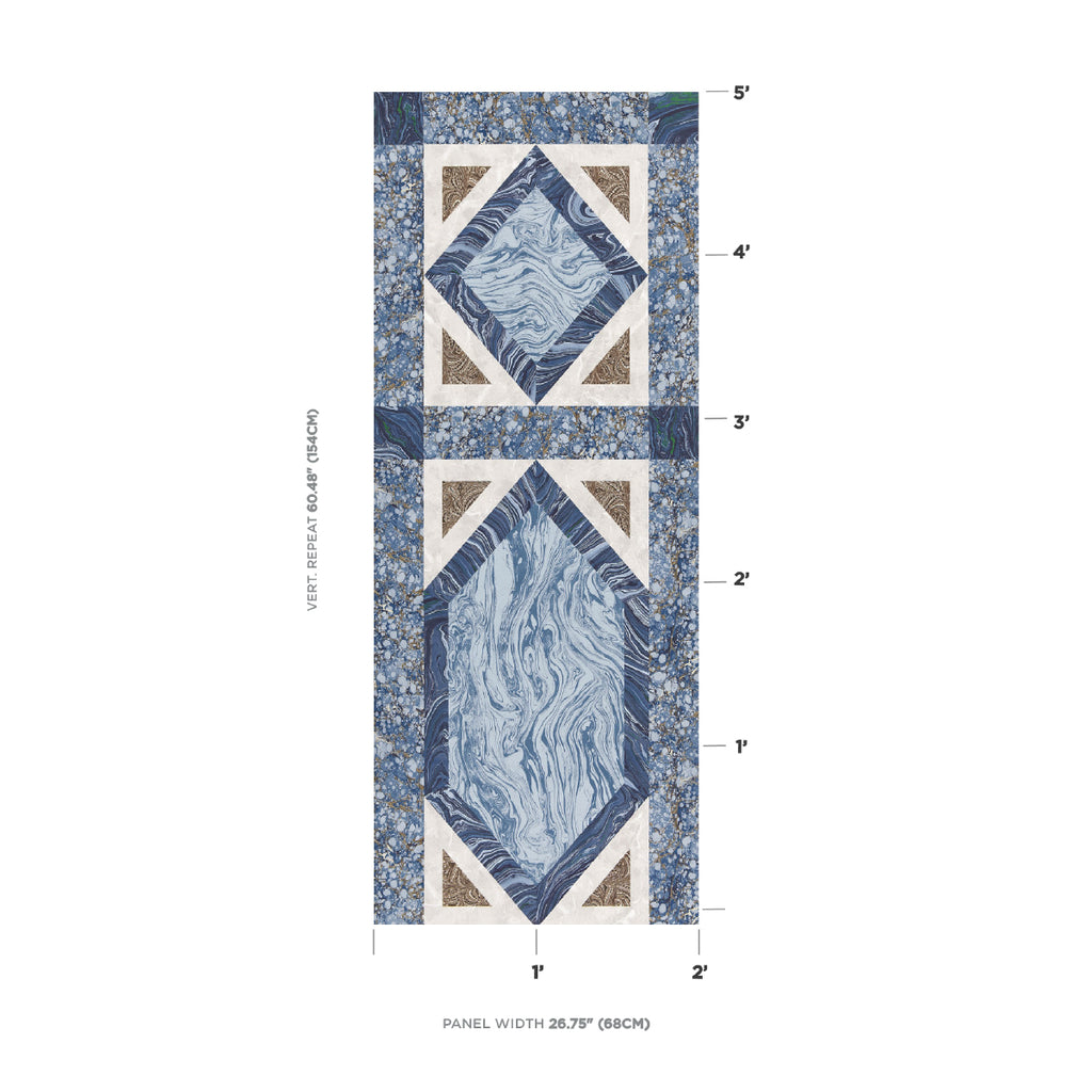 Mongiardino Lapis Room Setting | Schumacher Wallpaper
