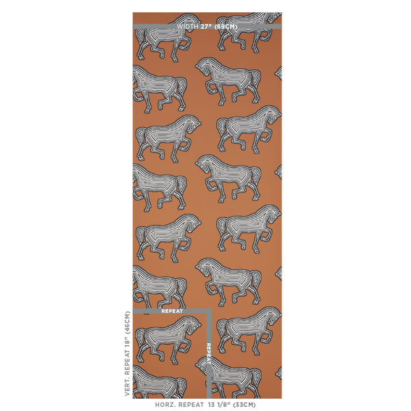Faubourg - Brown Wallcovering | Schumacher