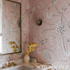 Chinois Palais Panel Blush Conch Room Setting | Schumacher Wallpaper