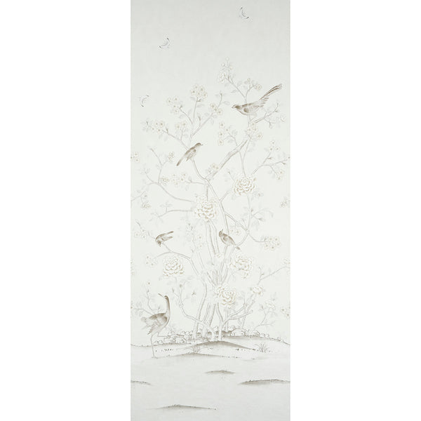 Chinois Palais Panel, Ivory Wallcoverings | Schumacher