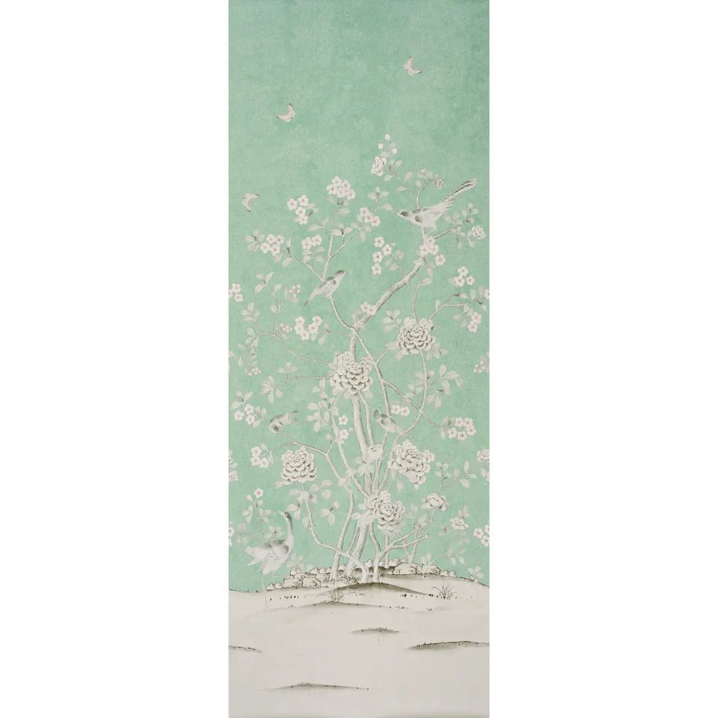 Chinois Palais Panel - Aquamarine Wallpapers