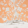 Chinois Palais Panel Tangerine Room Setting | Schumacher Wallpaper
