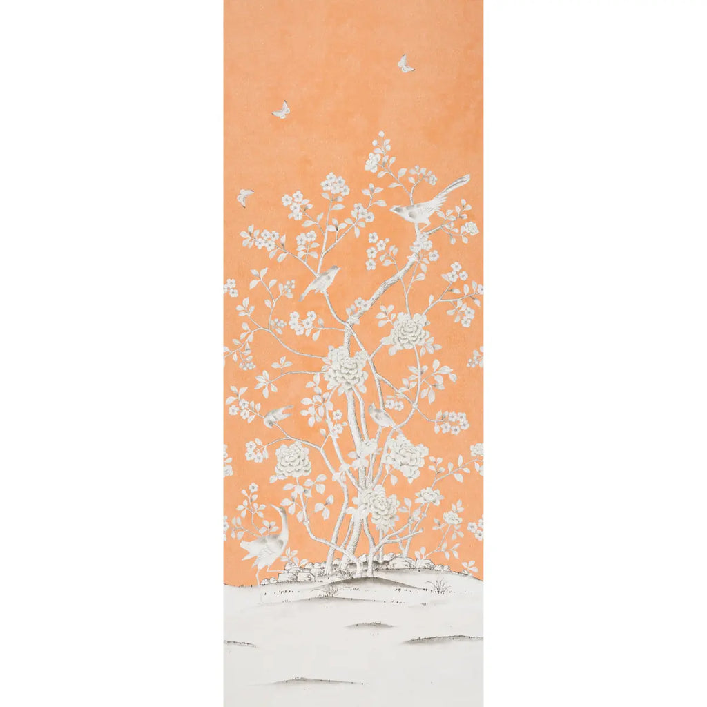 Chinois Palais Panel - Tangerine Wallpapers