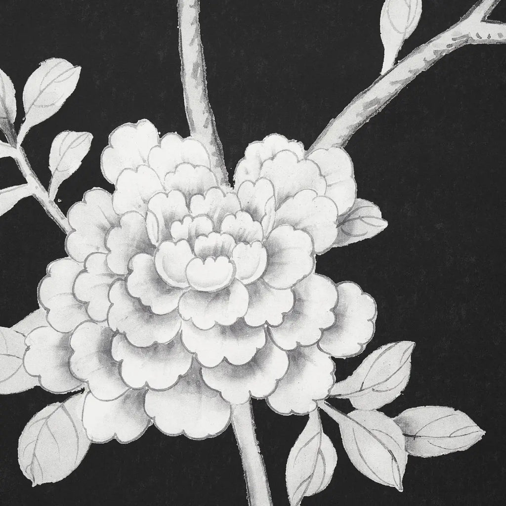 Chinois Palais Panel - Noir Wallpapers