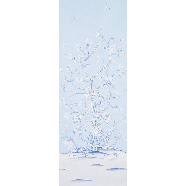 Chinois Palais Panel, Sky Wallcoverings | Schumacher