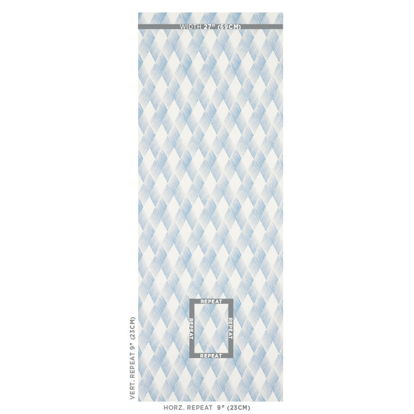Fetlock - Blue Wallcovering | Schumacher