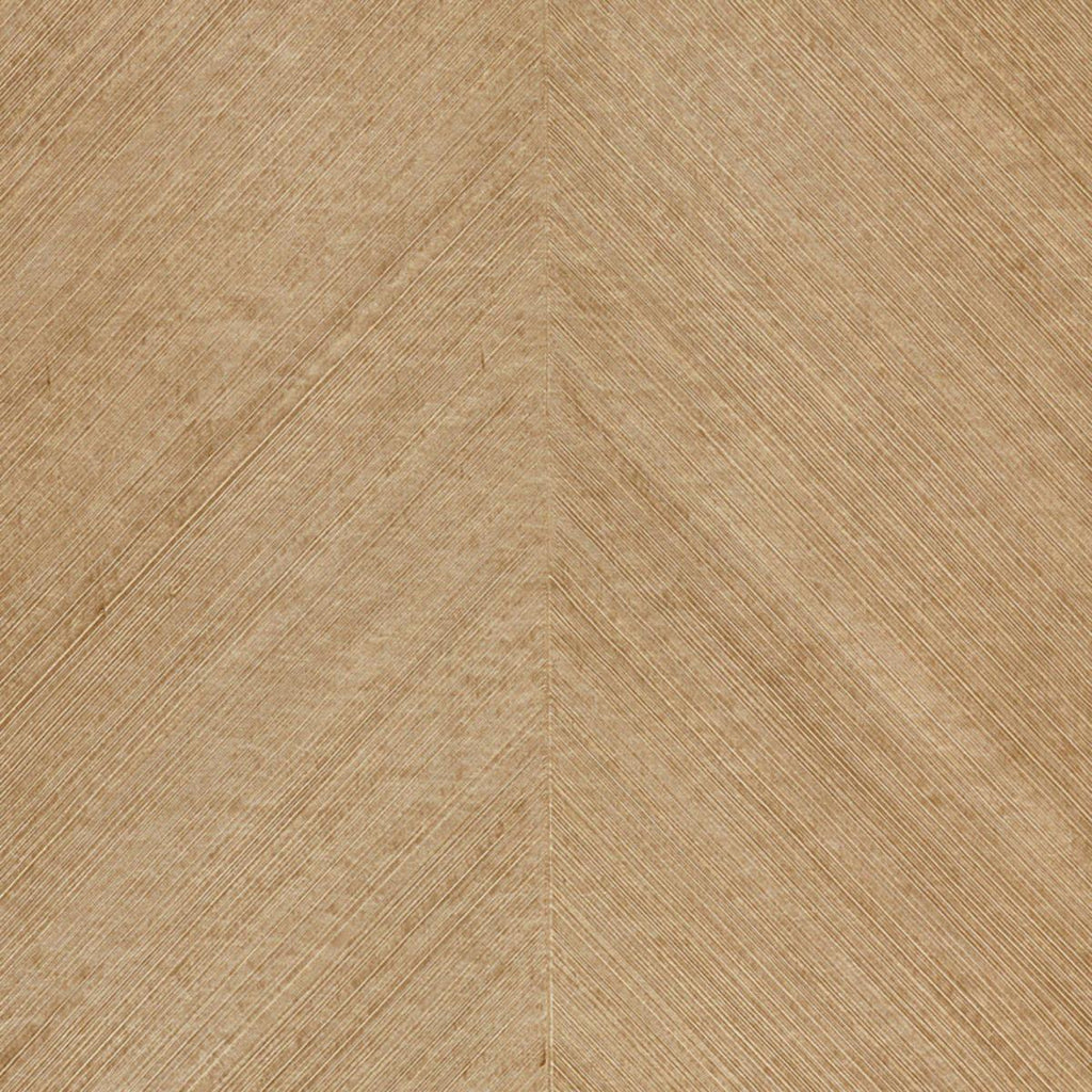 Combed Chevron Maple | Schumacher Wallpaper