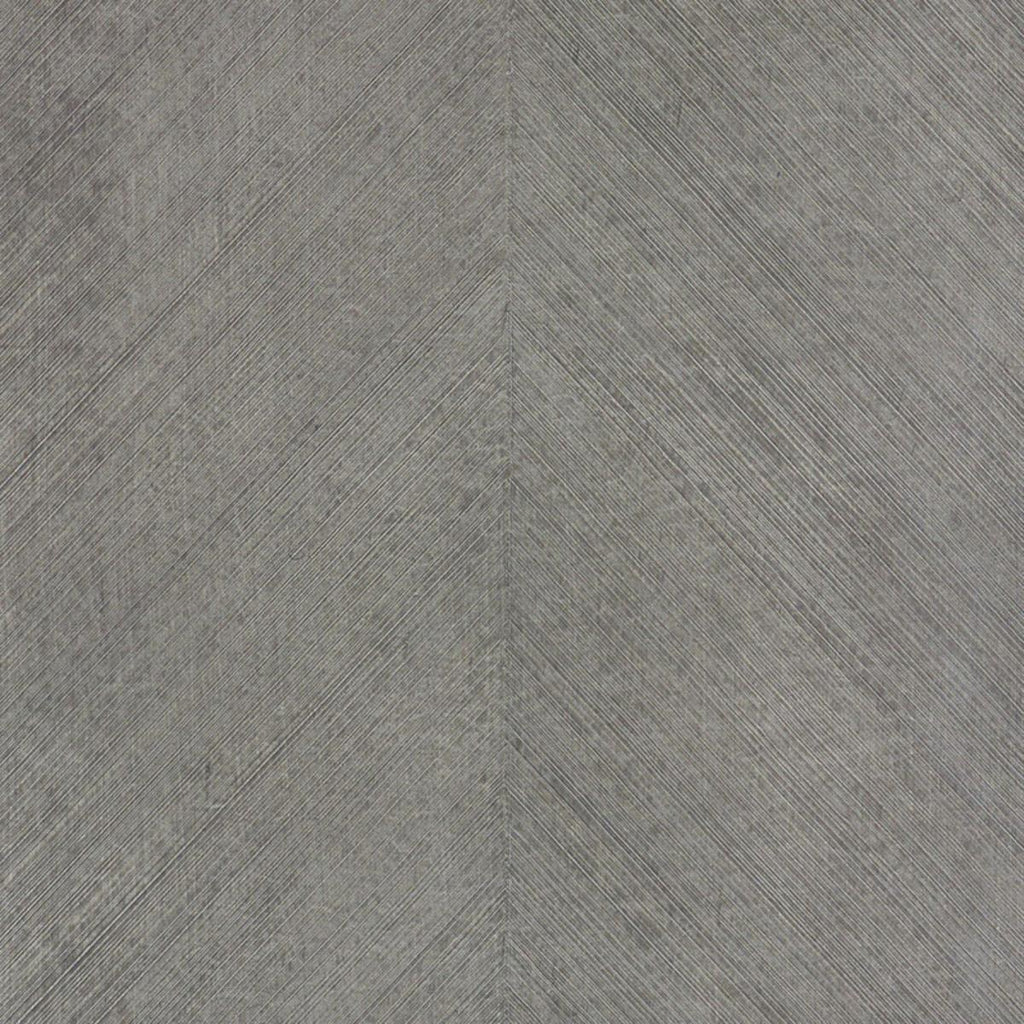Combed Chevron Driftwood | Schumacher Wallpaper
