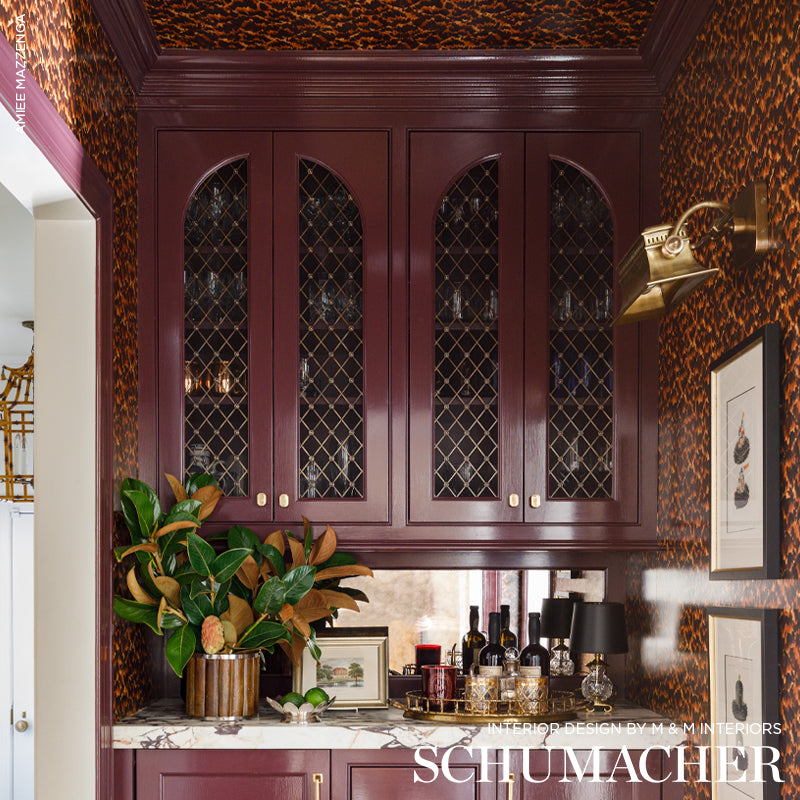 Schumacher Tortoise Natural Wallpaper by Schumacher