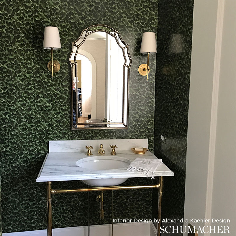 Tortoise Imperial Room Setting | Schumacher Wallpaper