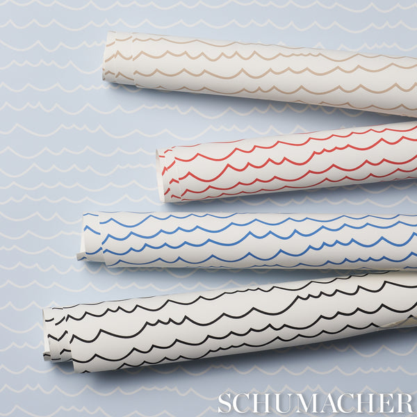Waves - Ivory Wallcovering | Schumacher