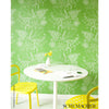 Blommen Leaf Room Setting | Schumacher Wallpaper