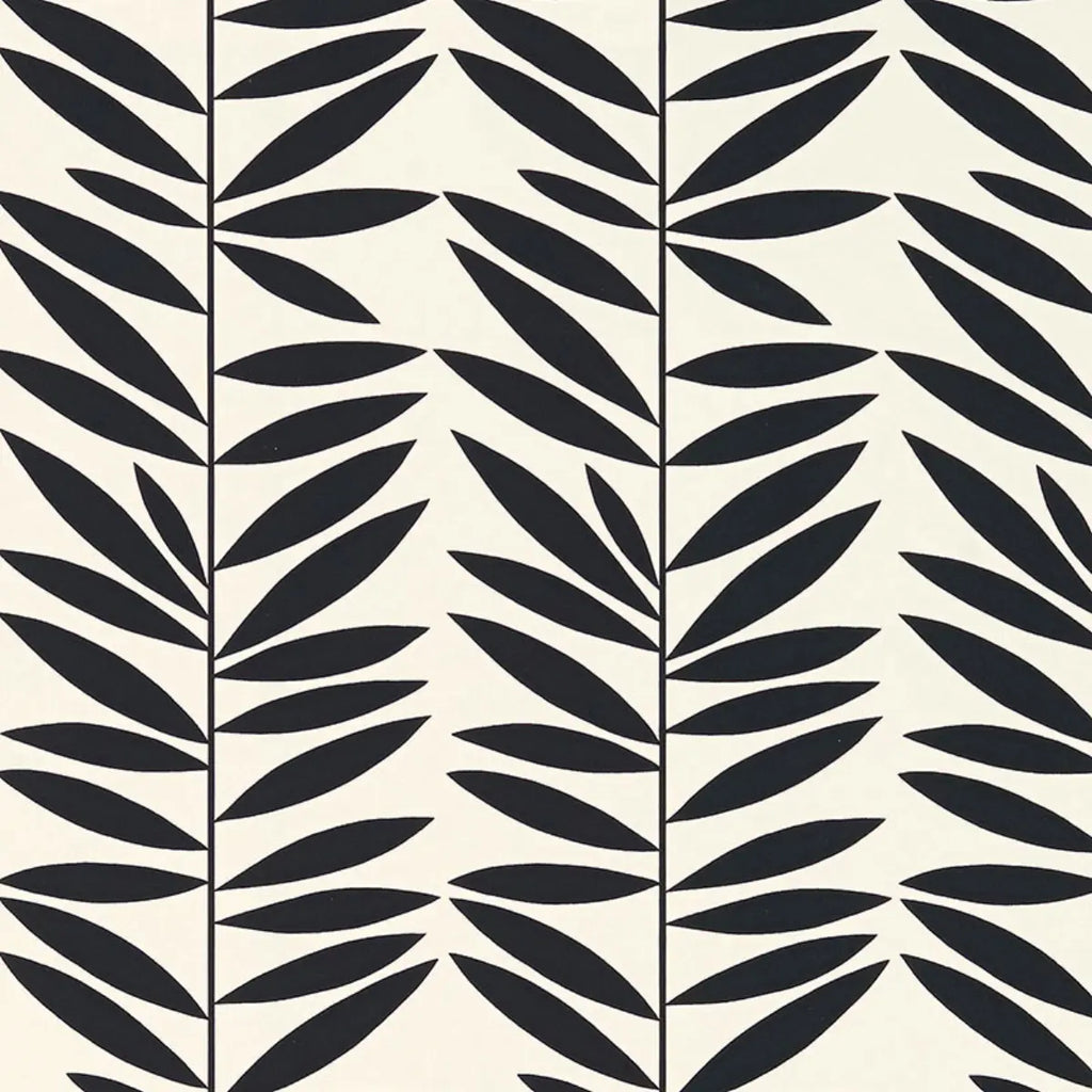 Leaf Stripe - Ebony Wallpapers