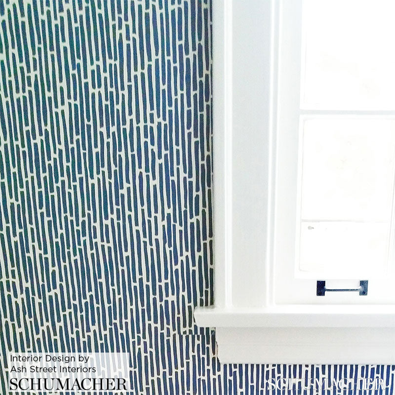 Bamboo Taupe Room Setting | Schumacher Wallpaper