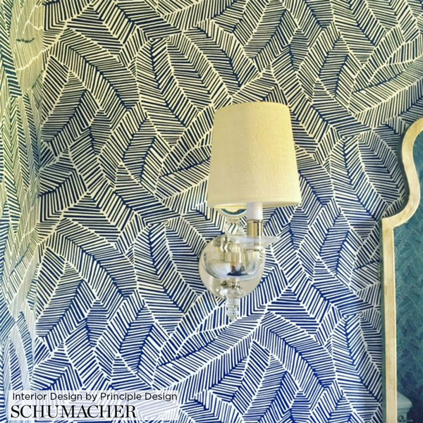Abstract Leaf - Dove Wallcovering | Schumacher