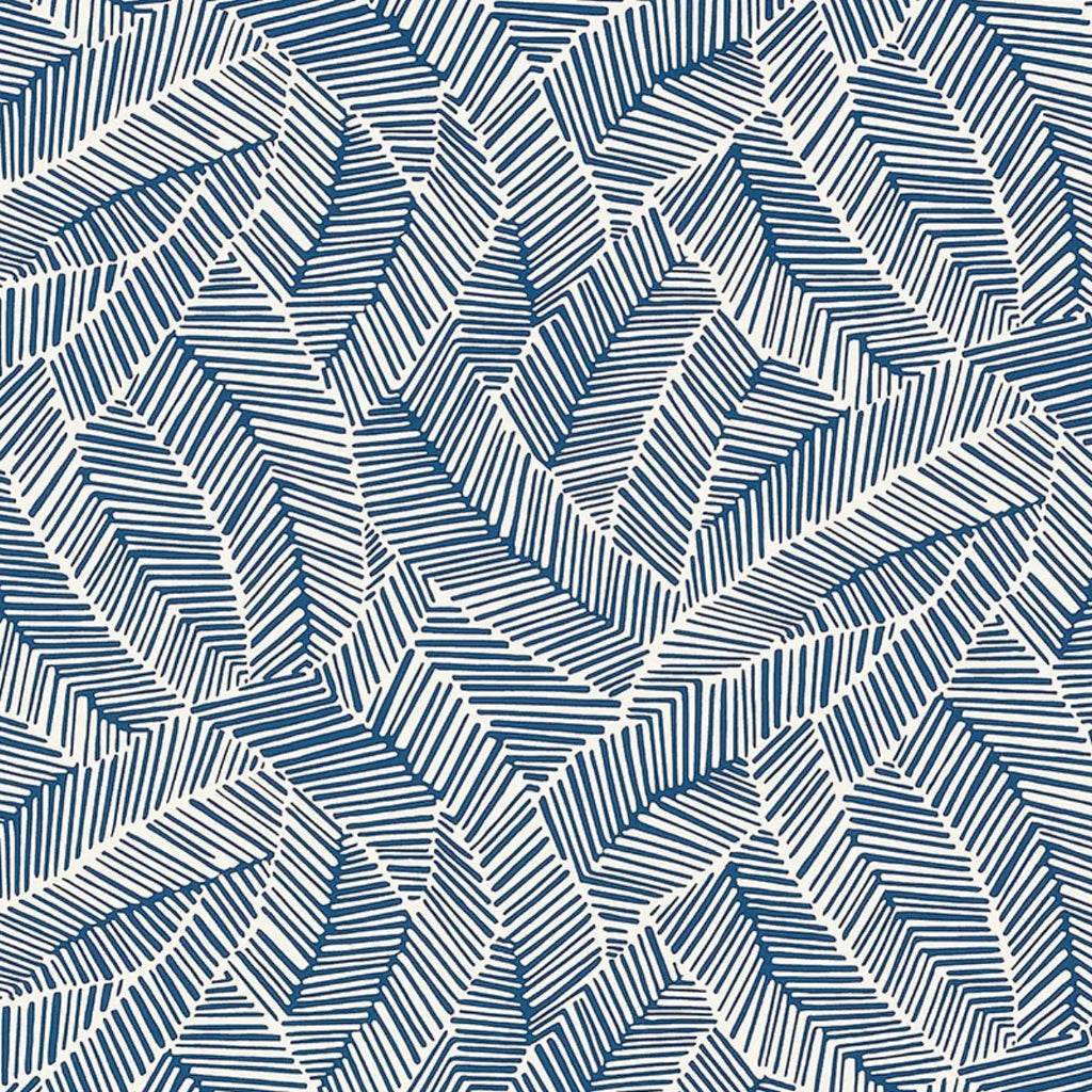 Abstract Leaf - Navy Wallpapers