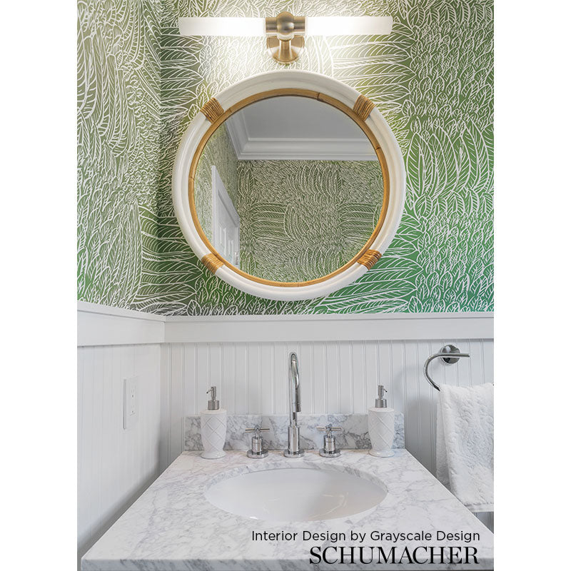 Schumacher Featherfest Leaf Wallpaper by Schumacher