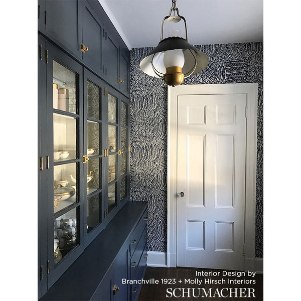 Featherfest - Slate Wallcovering | Schumacher