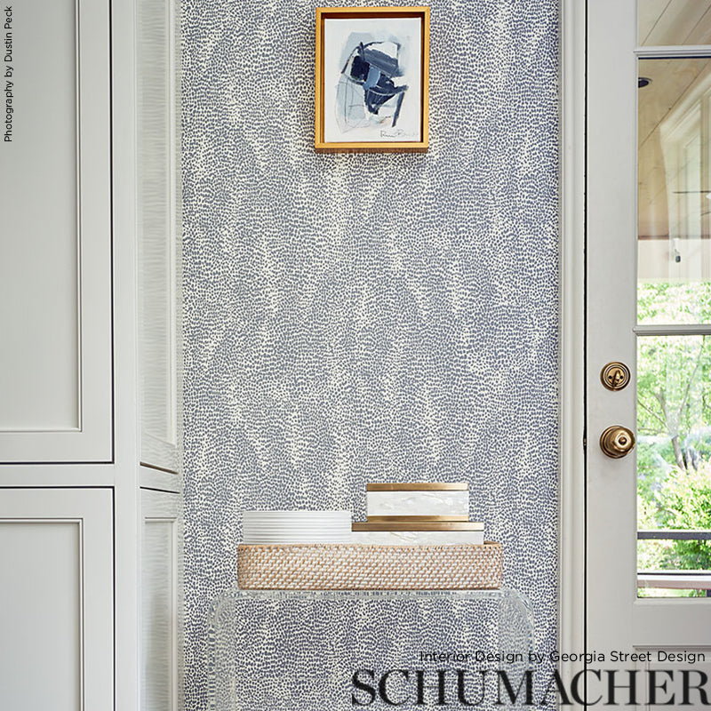 Drizzle Dove Room Setting | Schumacher Wallpaper