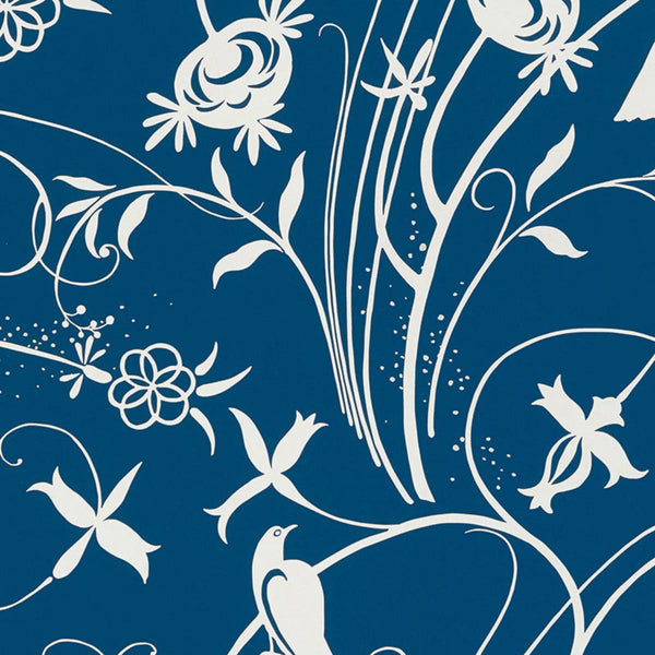 Sky Meadow - Cobalt Blue Wallcovering | Schumacher