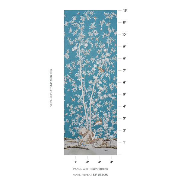 Brighton Pavilion Panel - Peacock Wallcoverings Commercial Wallcovering | Schumacher