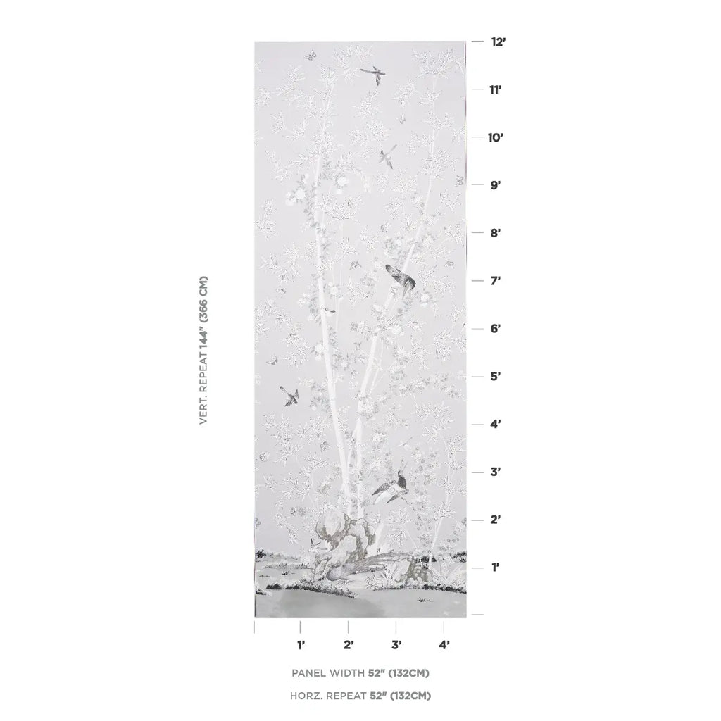 Brighton Pavilion Panel - Black &amp; White Wallpapers