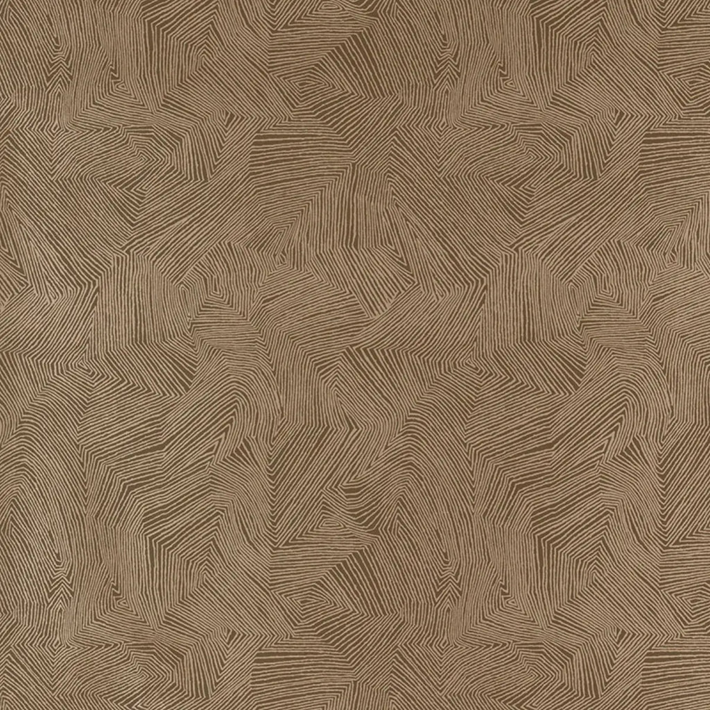 Labyrinth Metallic - Espresso Wallpapers