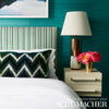 Shaded Silk Peacock Room Setting | Schumacher Wallpaper