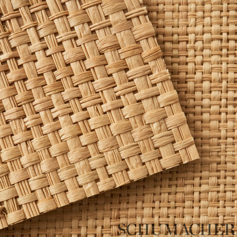 Schumacher Nakara Fine Natural Wallpaper by Schumacher