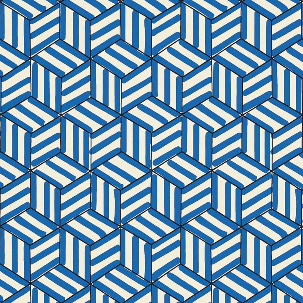 Tumbling Blocks Cobalt