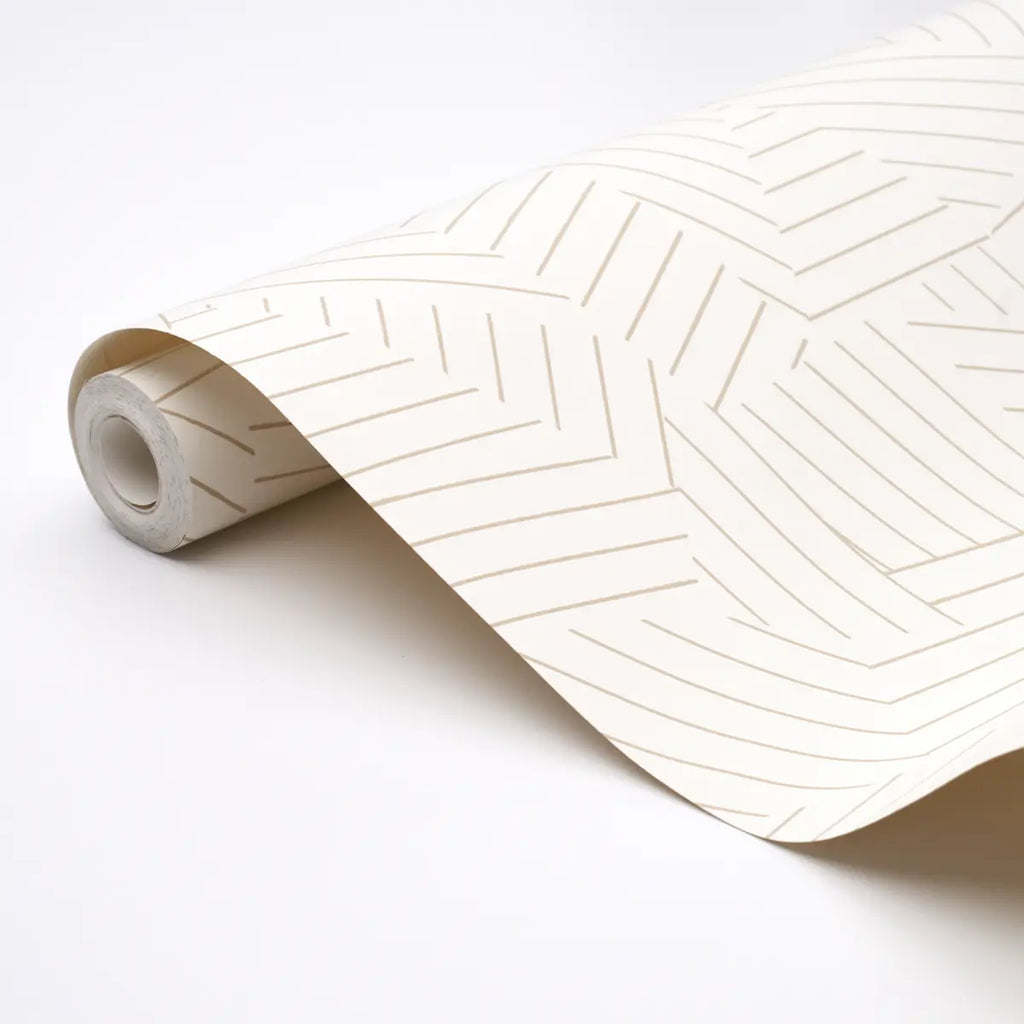 Deconstructed Stripe - Greige Wallpapers