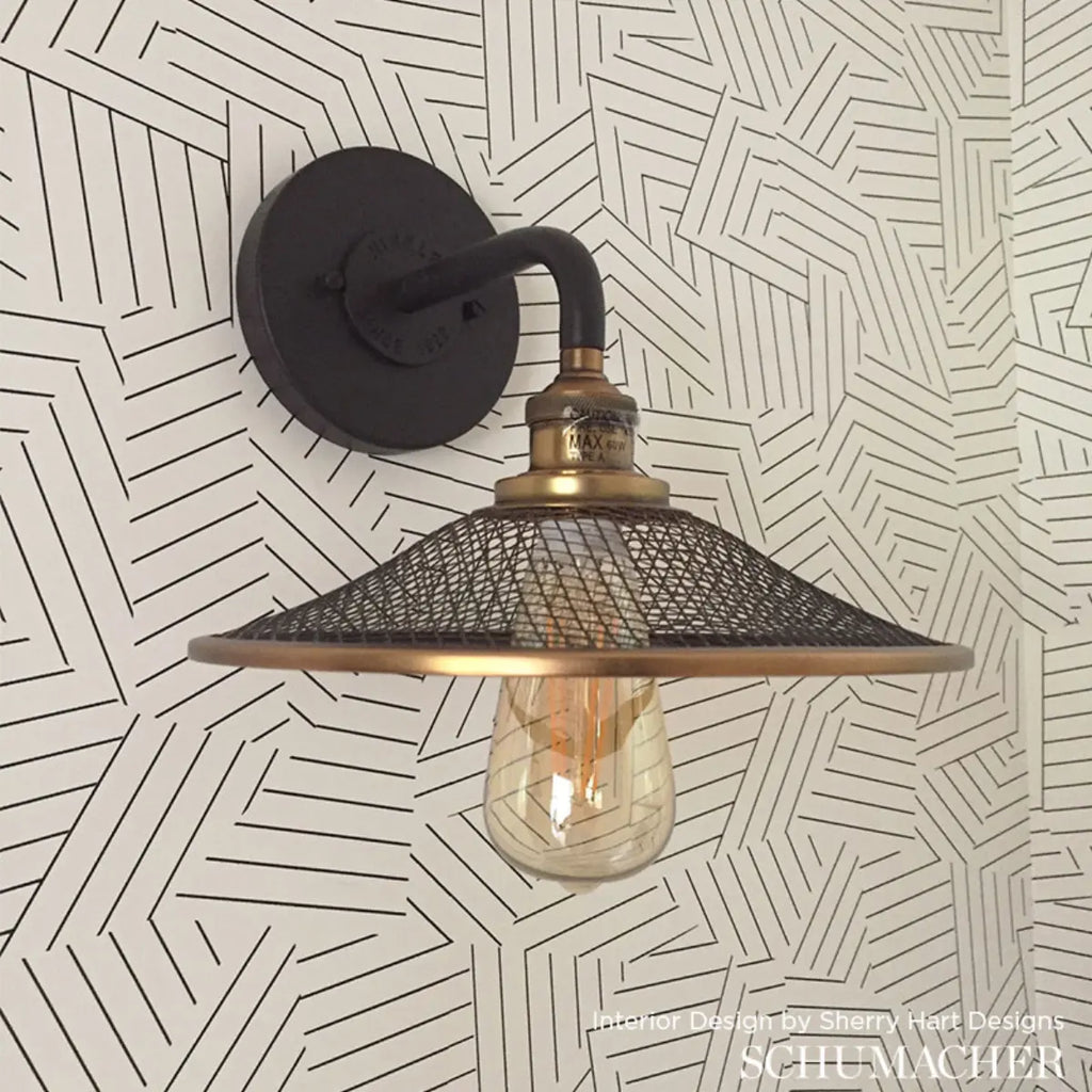 Deconstructed Stripe - Ivory On Black Wallpapers