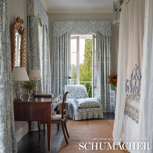 Folly - Orpington Blue Wallcoverings Commercial Wallcovering | Schumacher